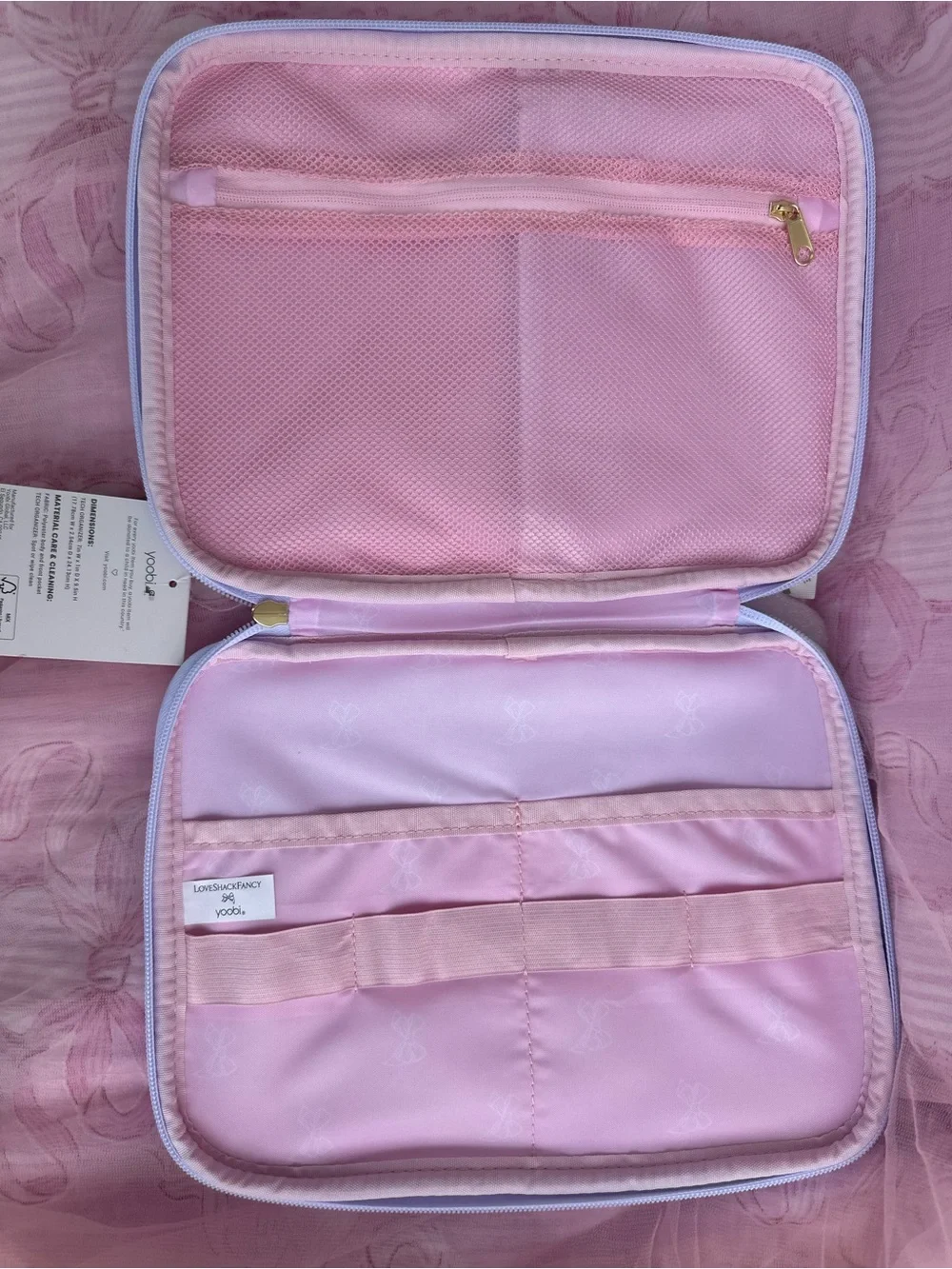 LoveShackFancy × Target - Yoobi Tech Organizer Whisper Blue
